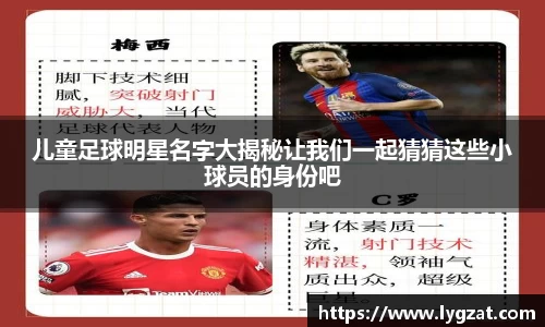 儿童足球明星名字大揭秘让我们一起猜猜这些小球员的身份吧
